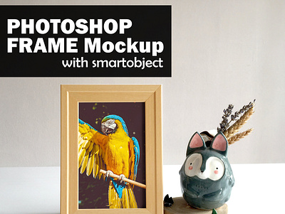Photoshop Frame Mockup #3 (with smartobject) branding cats design frame graphic design mockups photoshop replace smartobject