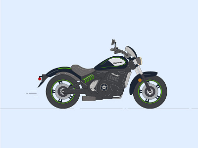 A motorcycle illustration ui，