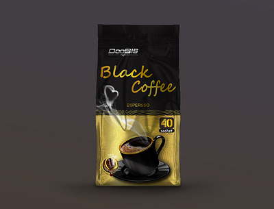 Instant coffee label design branding graphic design