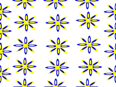 Floral pattern imitation of the Ukrainian flag.