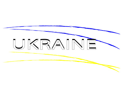 Ukraine logo background blue and yellow design flag graphic design illustration lettering logo not war text ukraine web