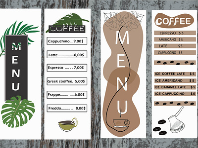 menu coffee