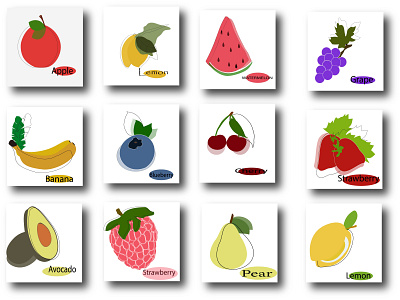 logo fruits background branding design doodle fruits graphic design illustration logo vector vector illustrations