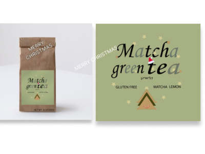 logo Matcha green tea.CHRISTMAS PACKAGE.