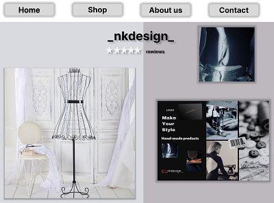 Website 🧵 Hand-made products. background branding design graphic design hand made products illustration logo typography vector website