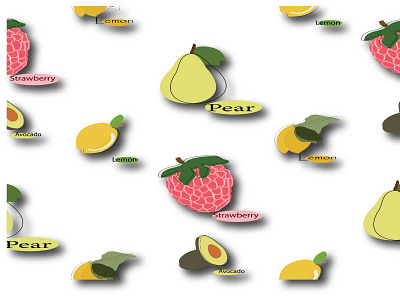 3-D Fruits pattern. 3 d fruits pattern. 3d branding design graphic design illustration logo typography