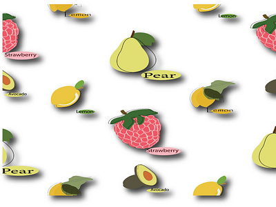 3-D Fruits pattern.