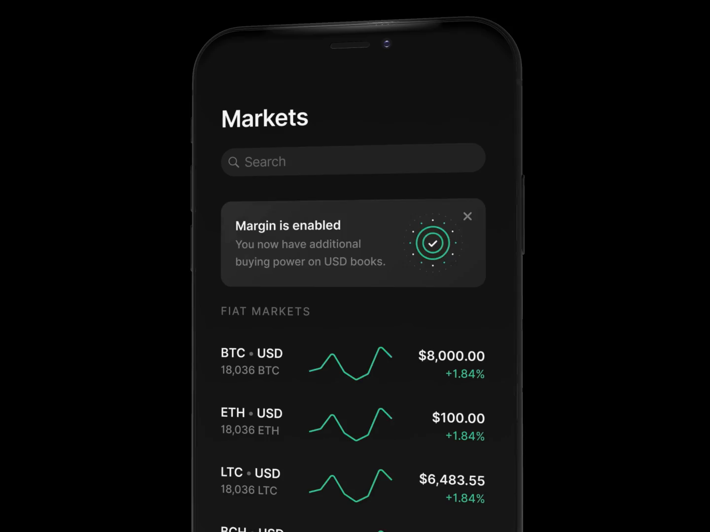 Margin Trading on Coinbase Pro by Jonathan Yan for Coinbase on Dribbble