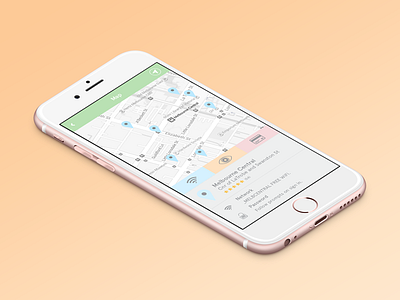 Myway App UI clean design map pastel travel travel app ui
