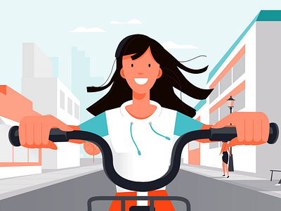 Mobike: Animated Explainer 2d animated explainer animation bike bike app character design digital explainer explainer animation illustration motion motion graphics tech explainer technology vector video