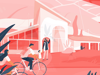 Cadabra: Animated Explainer 2d animated explainer animation bike branding business character design explainer animation family illustration lunamik motion motion graphics people red and white ride tech explainer vector vidico