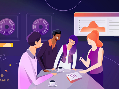 Teamwork! 2d animation business character dashboard design digital illustration men motion graphics office paperwork people people illustration teamwork tech explainer technology vector video women