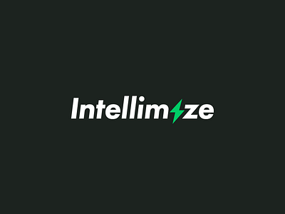 Intellimize branding green lightning logo