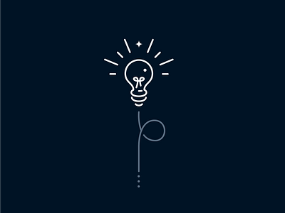 Inspiration and Action cord data hand drawn icon idea illustration inspiration light lightbulb loop marketing negative space star vector