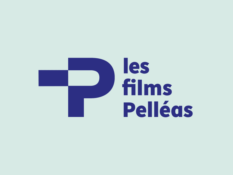 Logo for les films Pelléas custom lettering logo logotype sans source typeface