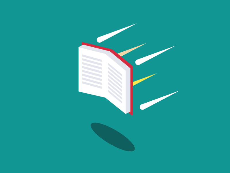 Flying book animation for  by Clément Ducerf on Dribbble