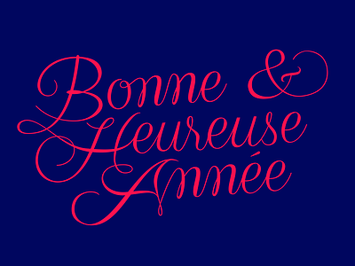 Bonne & Heureuse Année Lettering calligraphy lettering letters type typeface typography