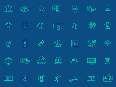 Icon set for Depopass icon icons illustration pictograms