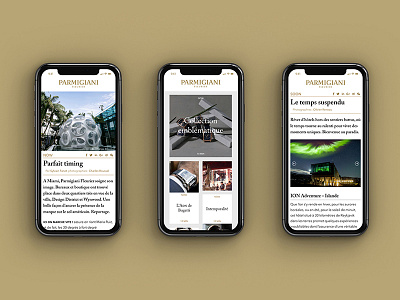 Precious Moment Parmigiani Website design