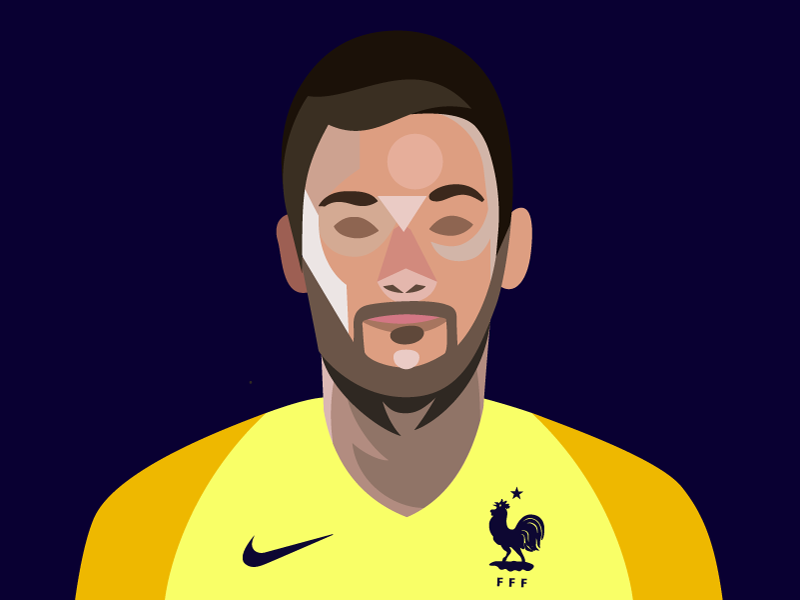 Portrait of Hugo Lloris clément ducerf football goal goal keeper hugo lloris illustration illustrator vector wc2018 world cup