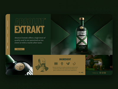 Daily Ui #1 ABSOKUT EXTRAKT branding concept design design graphicdesign landing page ui uidesign userinterface ux website design