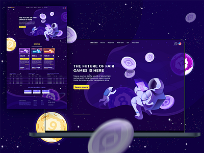 Lotto - The future of fair game bitcoin blockchain coin design game graphicdesign homepage landingpage lottery uiux