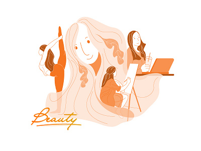 Happy Women's Day! beauty day girl happy illustration women