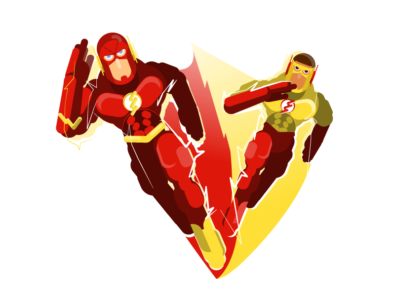 Flash & Kid Flash by Thinh on Dribbble