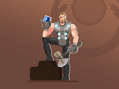 THOR animation character flatdesign infinity thor vector war