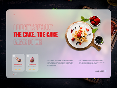 Bakery for lovers bakery cake color colorful dribbbleweeklywarmup food glass love lover red strawberry valentine