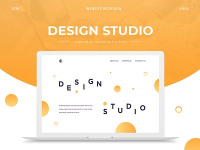 Design Studio Website Redesign circles design agency gradient graphic icons interaction uiux user experience user interface vibrant web design website