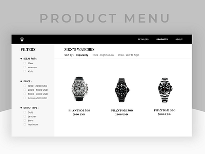 Product Menu