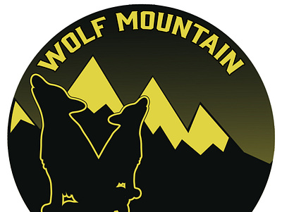 Personal Growth LOGO challenge - Wolf Mountain branding design graphic design illustration typography vector