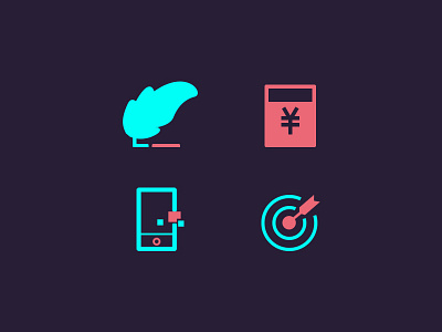 Four icons icons illustration mobile