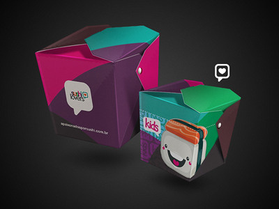 Yakisoba Box box kids logo mascot mockup package yakisoba