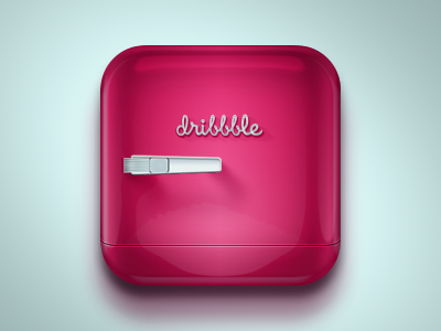 Dribbble Fridge dribbble fridge icon photoshop pink