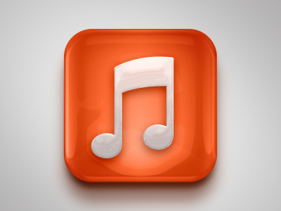 iOS Music Icon apple glossy icon ios iphone logo music photoshop
