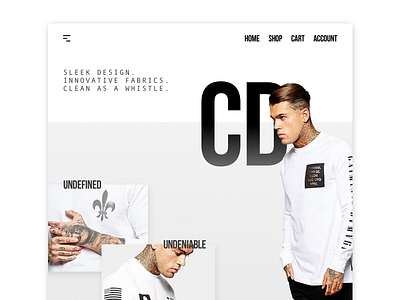 Streetwear Brand Mockup clean concept flat portfolio redesign ui ux
