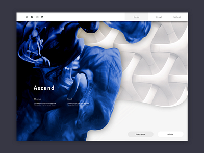 Ascend abstract block clean concept flat modern modular portfolio progressive redesign ui ux
