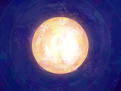 Planet 01 digital painting illustration night planet solar system stars