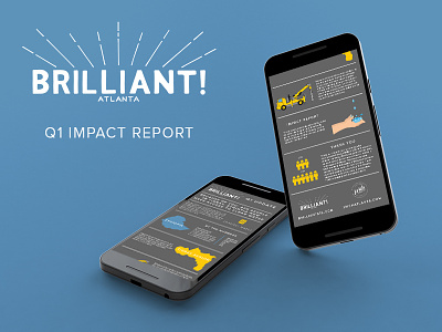 Brilliant Q1 Impact Report brilliant! illustrator infographic mobile mock sketch up