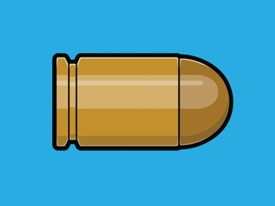Bullet bullet design flat icon illustration minimal vector