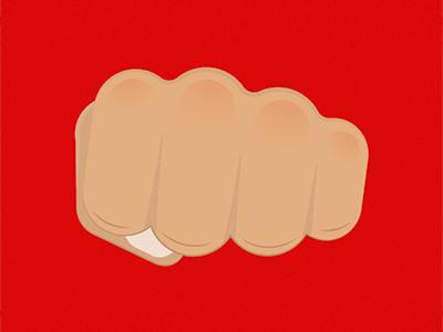 Fist design fist flat icon illustration logo minimal vector
