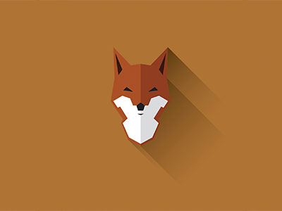 Fox design flat fox icon illustration logo minimal vector