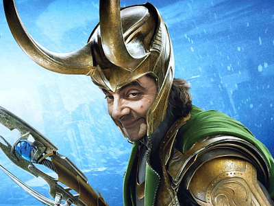 Mr. Bean as Loki design loki mr. bean photoshop art retouching