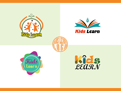 Kids Learn Logo clean logo creative logo graphic design kids logo logo logo design logo designer logo idea modern school logo