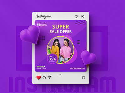 Sale Offer Social Post Template instagram mobile sale offer social media post