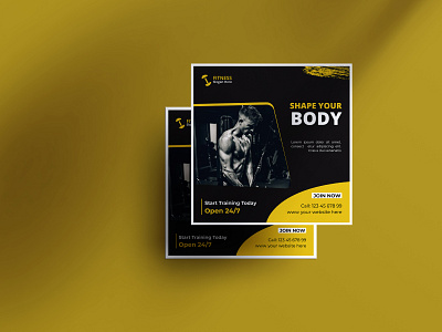 Gym Center social media post template creative designer editable facebook fitness flyer graphic design gym center instagram modern premium professional social square banner story