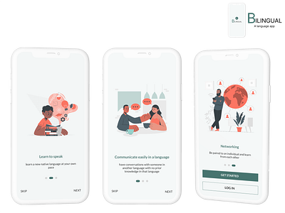 language app(onboarding screens)