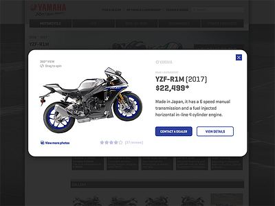 #2 Yamaha asia bike blue motorbike motorcycle product card thirtyui ui ui design vehicle website yamaha